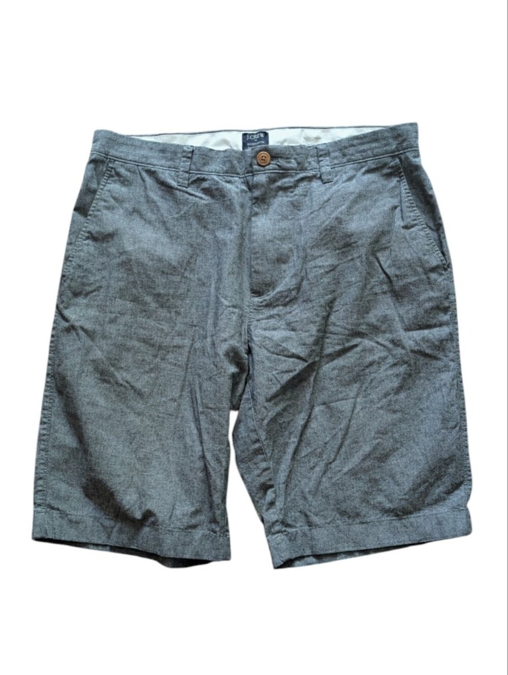 J. Crew Rivington Gray Cotton Chambray Shorts Sz.33